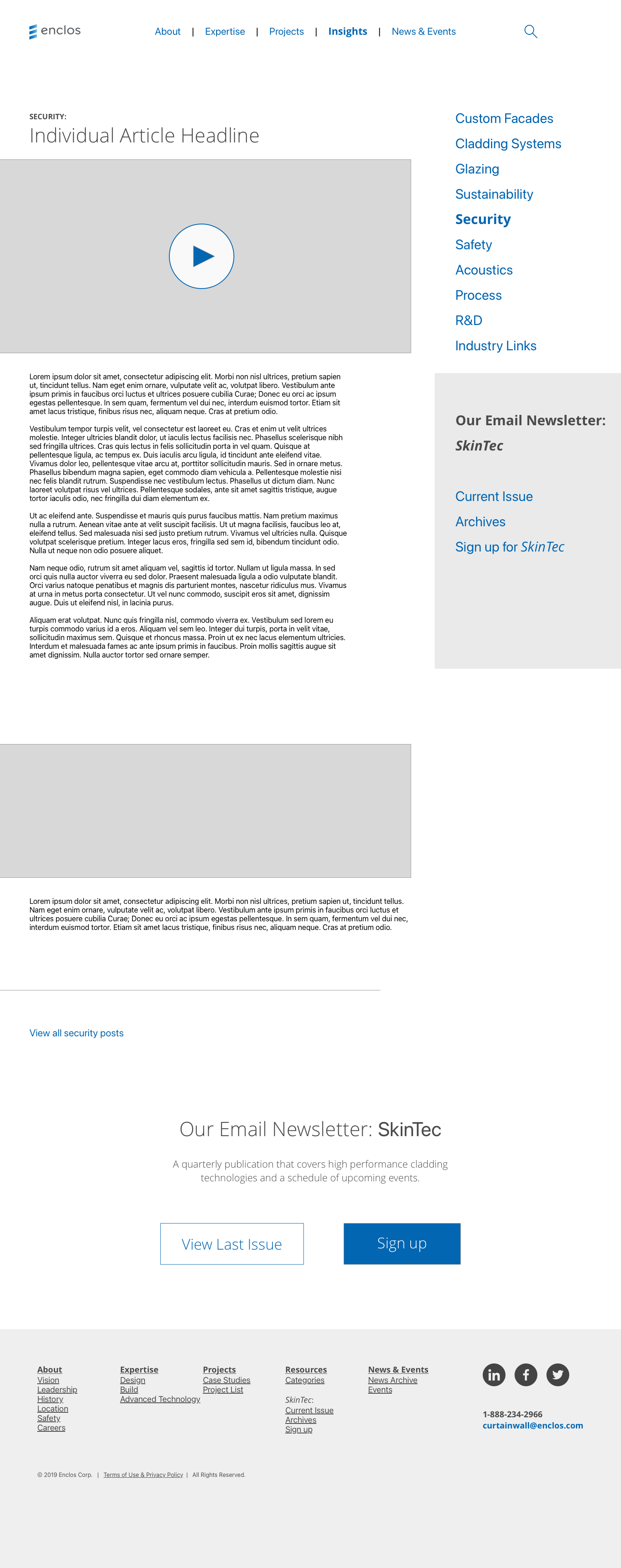 Enclos Wireframes: Insights Detail